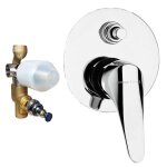 Mitigeur de douche encastré paini pilot avec déviateur chromé 04cr691p1 Mitigeur de douche encastré paini pilot avec déviateur chromé 04cr691p1