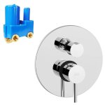 Mitigeur encastré pour douche paffoni light 2 sorties chromé lig018cr Mitigeur encastré pour douche paffoni light 2 sorties chromé lig018cr