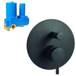 Mitigeur encastr pour douche paffoni light avec dviateur noir lig015no