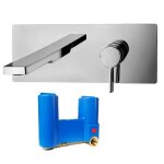 Mitigeur encastr pour lavabo paffoni rock chrom avec plaque ro104cr