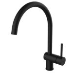 Mitigeur d'vier paffoni light avec bec pivotant noir lig280no