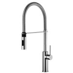 Mitigeur d'vier paffoni light avec douchette bec orientable lig179cr