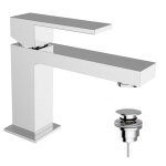Mitigeur pour lavabo teorema pillar avec vacuation et flexibles 8g30111 - 001