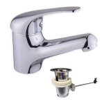 Mitigeur monocommande pour lavabo sphera avec levier et bonde 1 1 / 4