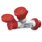 Multiplicateur gewiss double 3p + t 16a 2 prises 16a rouge 400v gw64013 Multiplicateur gewiss double 3p + t 16a 2 prises 16a rouge 400v gw64013