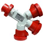 Multiplicateur gewiss triple 3p + t 16a ip67 3 prises rouge 400v gw64027 Multiplicateur gewiss triple 3p + t 16a ip67 3 prises rouge 400v gw64027