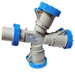 Multiplicateur industriel cee palazzoli : fiche 2p + t et 3 prises 2p + t