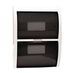 Panneau frontal pour tableaux de 24 modules avec porte fume couleur blanche 53t24b