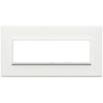 Plaque vimar eikon evo 7 modules blanc total 21657. 17