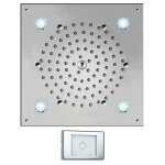 Pomme de douche encastrée carrée bossini cube avec chromothérapie i017230009 Pomme de douche encastrée carrée bossini cube avec chromothérapie i017230009