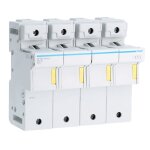 Porte - fusible hager 3p + n 125a 22x58 4 modules lr704