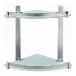 Porte - savon de douche gedy cloud 2 tagres angulaire en verre cd81