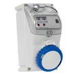 Prise industrielle fanton porte - fusibles 2p + t 32a 230v ip67 bleu 73370