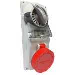 Prise industrielle interverrouille cee palazzoli 3p + n + e 16a 400v ip67 fusible