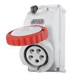 Prise murale industrielle fanton 3p + n + t 32a 400v ip67 rouge 73365 Prise murale industrielle fanton 3p + n + t 32a 400v ip67 rouge 73365