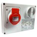 Prise verrouillée gewiss 3p + t 16a ip44 380v sans boîte gw66130 Prise verrouillée gewiss 3p + t 16a ip44 380v sans boîte gw66130