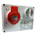 Prise verrouillée gewiss 3p + t 32a ip44 380v sans boîte gw66141 Prise verrouillée gewiss 3p + t 32a ip44 380v sans boîte gw66141