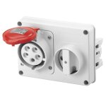 Prise verrouillée gewiss 3p + n + t 16a ip44 380v sans boîte gw66109 Prise verrouillée gewiss 3p + n + t 16a ip44 380v sans boîte gw66109