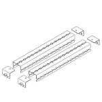 Profil en u bticino mas pour cadres hdx 350mm 91826 / 03