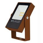 Projecteur asymtrique extrieur led playled 30w 4000k 3901 lm corten pc30s04n
