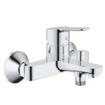 Robinet mlangeur pour bain et douche grohe bauedge mural chrome 23334000