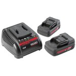 Set de 2 batteries 2. 0 ah et chargeur ridgid pour pessatrici 61743