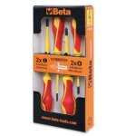 Set de tournevis 4 pièces beta 1272 / 1274 slim bg mqf / d4 012730604 Set de tournevis 4 pièces beta 1272 / 1274 slim bg mqf / d4 012730604
