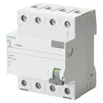 Siemens interrupteur diffrentiel pur 4 ples 40a 30ma ac type 4 modules 5sv43440