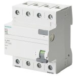 Siemens interrupteur différentiel pur 4 pôles 63a 300ma ac type 4 modules 5sv46460 Siemens interrupteur différentiel pur 4 pôles 63a 300ma ac type 4 modules 5sv46460