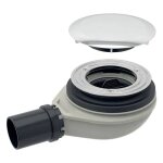 Siphon de douche geberit d90 avec bouchon pour vacuation de pe 150. 583. 21. 1