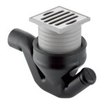 Siphon de sol geberit pour sanitaires avec grille  fentes 361. 613. 00. 1