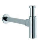 Sphera siphon évacuation lavabo rond laiton chromé Sphera siphon évacuation lavabo rond laiton chromé