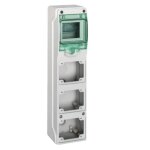 Tableau schneider industriel 4 modules pour 3 prises encastrées 10362 Tableau schneider industriel 4 modules pour 3 prises encastrées 10362