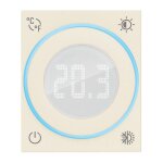 Thermostat  molette avec afficheur pour vimar linea 100 - 240v 2m chanvre 30440. c