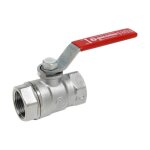 Vanne  bille giacomini f - f 2 pouces poigne  levier rouge r250x008
