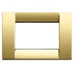 Vimar idea classic plaque métallique 3 modules or brillant 16733. 32 Vimar idea classic plaque métallique 3 modules or brillant 16733. 32
