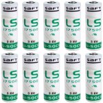 10 piles ls17500 saft lithium 3, 6v
