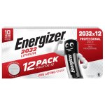 12 piles cr2032 energizer bouton lithium 3v