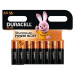 16 piles alcalines aa / lr6 duracell plus