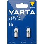 2 ampoules culot lisse varta 720 argon 3, 7v 0, 3a