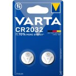 2 piles cr2032 varta bouton lithium 3v
