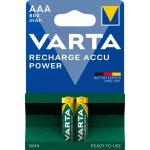 2 piles rechargeables aaa / hr03 800mah varta accu