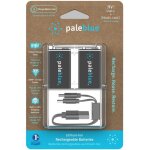 2 piles rechargeables usb - c 9v / 6lr61 500mah paleblue lithium ion 9v 2 piles rechargeables usb - c 9v / 6lr61 500mah paleblue lithium ion 9v