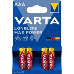 4 piles alcalines aaa / lr03 varta longlife max power 4 piles alcalines aaa / lr03 varta longlife max power