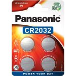 4 piles cr2032 panasonic bouton lithium 3v
