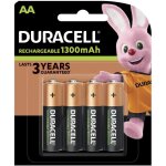4 piles rechargeables aa / hr6 1300mah duracell