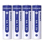 4 piles rechargeables aa / hr6 3300mwh 2000mah xtar li - ion 1. 5v