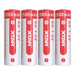 4 piles rechargeables aa / hr6 nimh 1. 2v 2500mah xtar