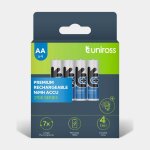 4 piles rechargeables aa / lr6 2700mah uniross premium accu
