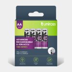 4 piles rechargeables usb - c aa / hr6 uniross advanced li - ion 1, 5v accu 4 piles rechargeables usb - c aa / hr6 uniross advanced li - ion 1, 5v accu